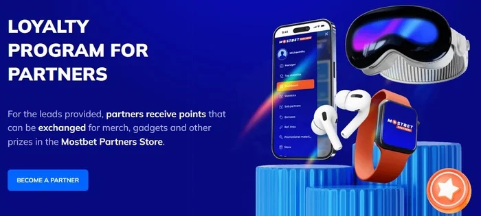 Loyalty programme for partners Mostbet